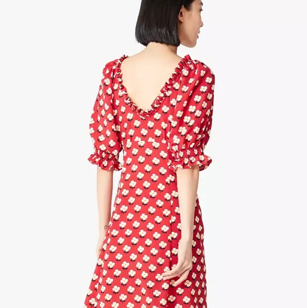 Kate Spade Block Flower Fluid Dress - Picture 2 of 5
